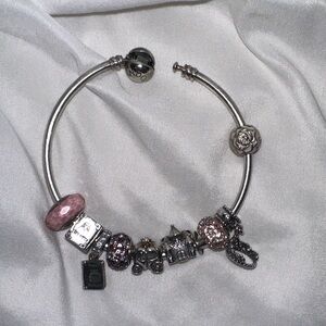 Pandora Bangle Charm Bracelet with Fairy Tale Charms